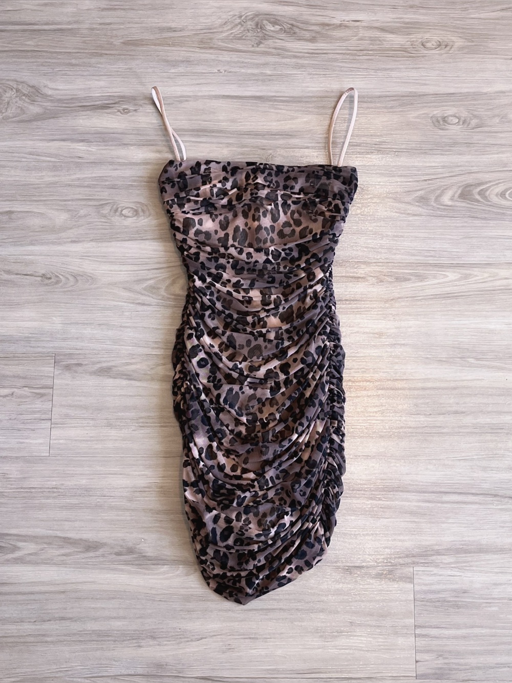 Aritzia Babaton brown black leopard print LUXOR MINI DRESS